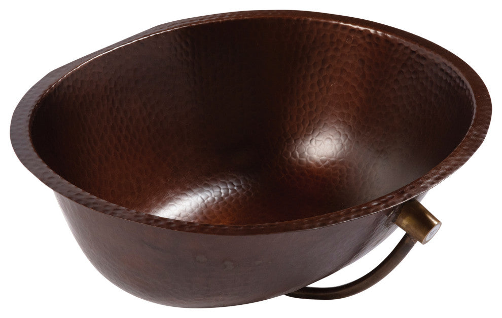 Freud Copper 19" Oval Undermount Bath Sink with Ashfield Faucet Kit