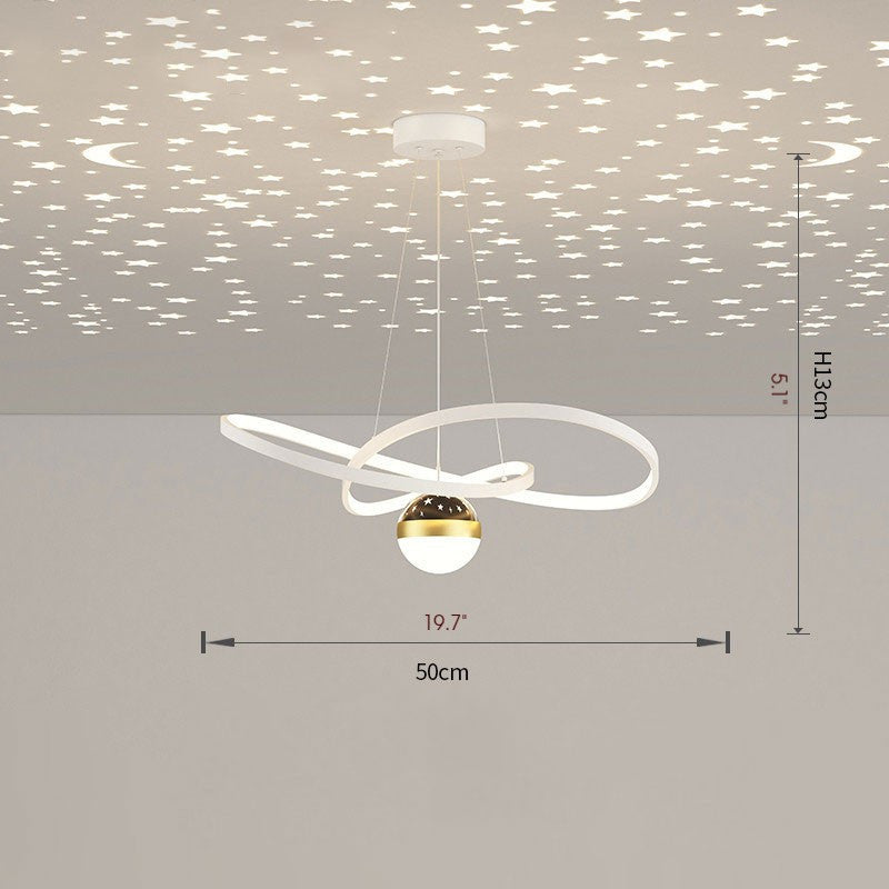 Impruneta | Modern Beautiful LED Hanging Chandelier for Living Room, White, Dia19.7xh5.1", Dimmable Witn Remote