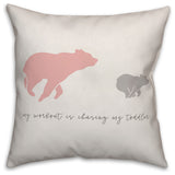 My Workout is Chasing My Toddler 16x16 Throw Pillow