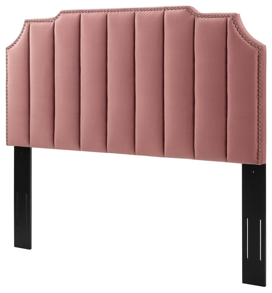 Headboard, King Size, Velvet, Pink, Modern Contemporary, Bedroom Master Suite