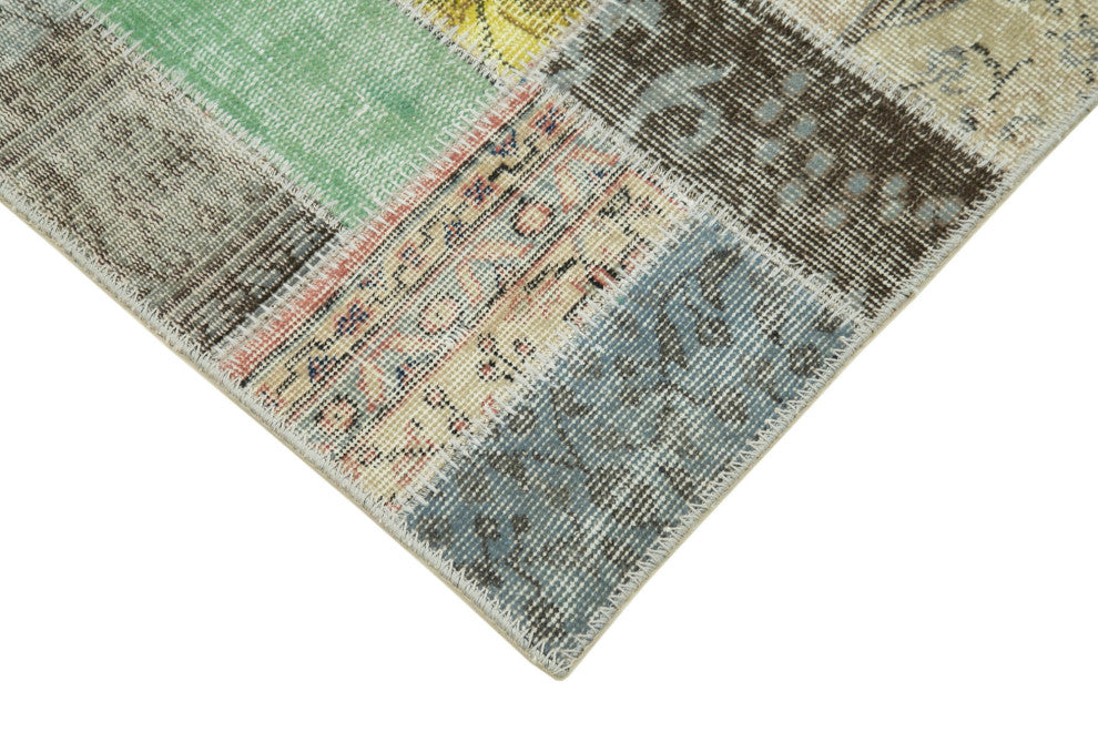 Rug N Carpet - Hand-Knotted Anatolian 2' 10" x 9' 7" Small Patchwork Runner Rug