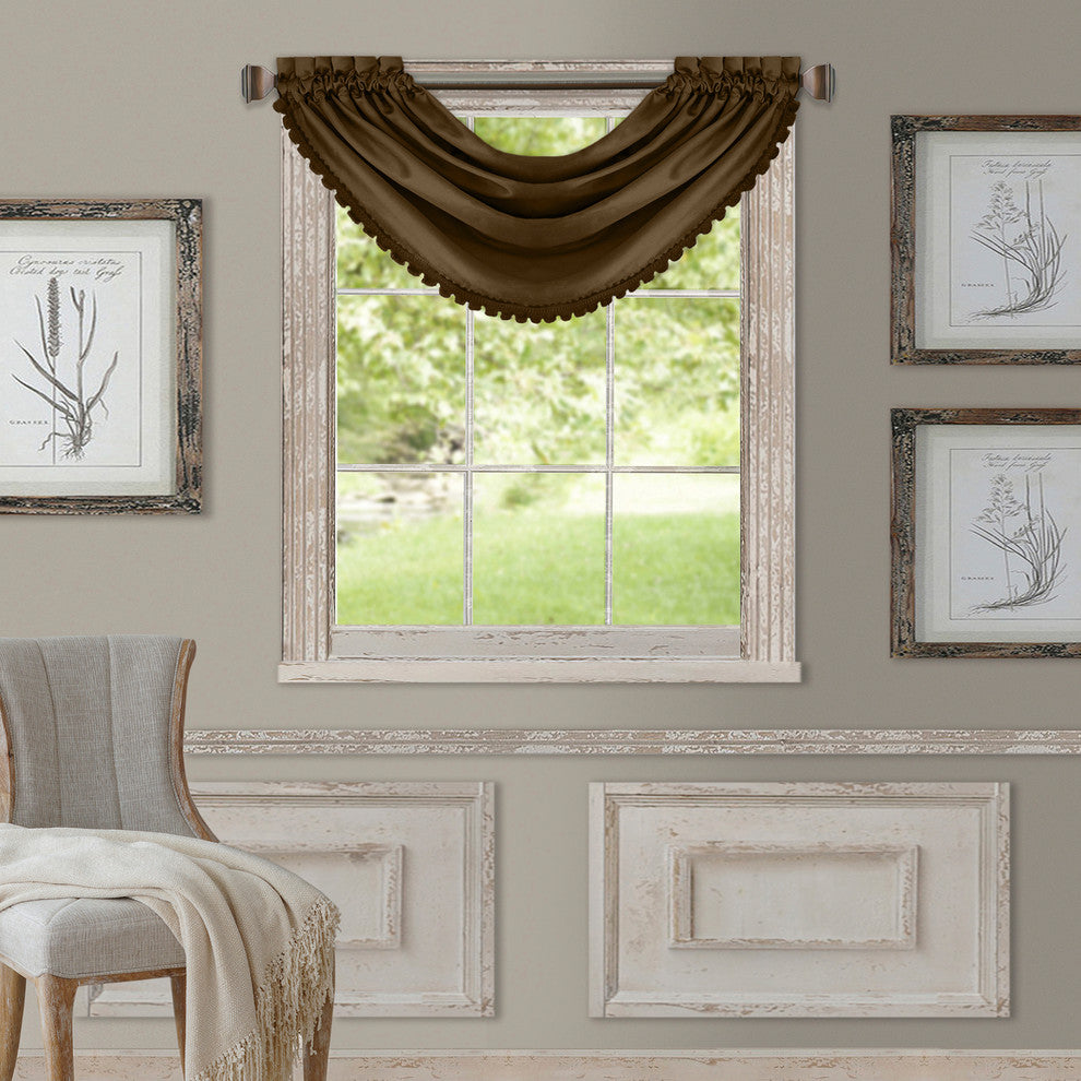 All Seasons Blackout Window Curtain, Chocolate, 52 in. X 36 in.