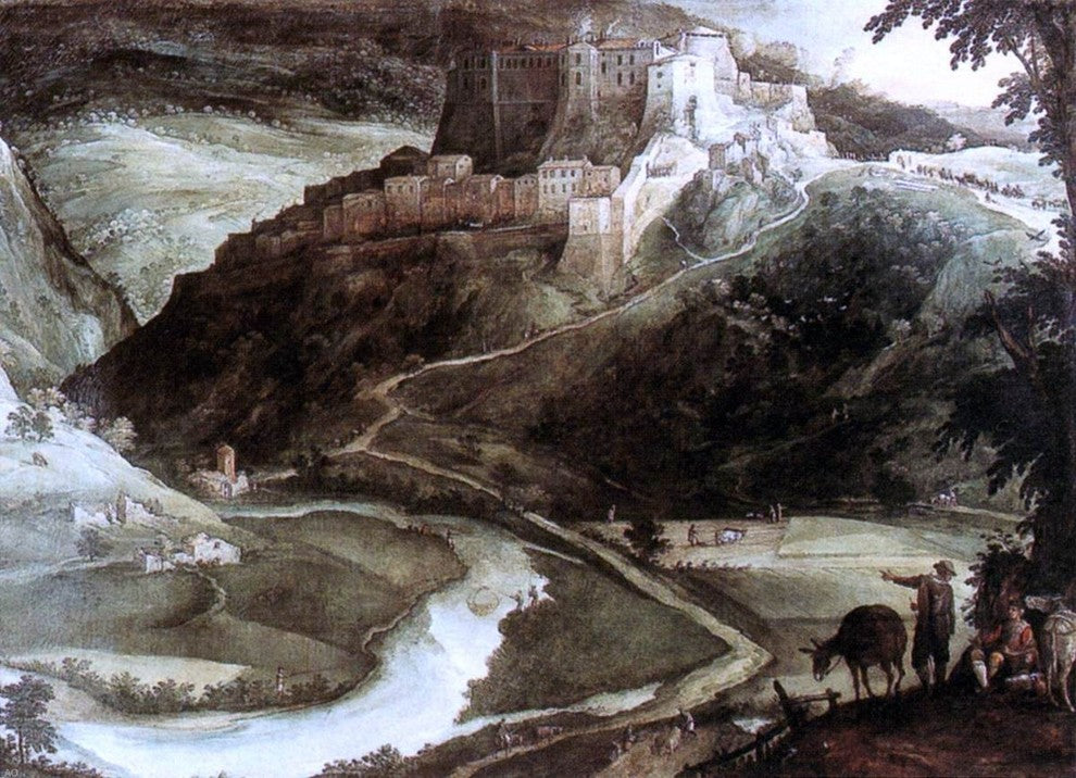 Paul Bril Feudo di Rocca Sinibalda, 18"x27" Wall Decal