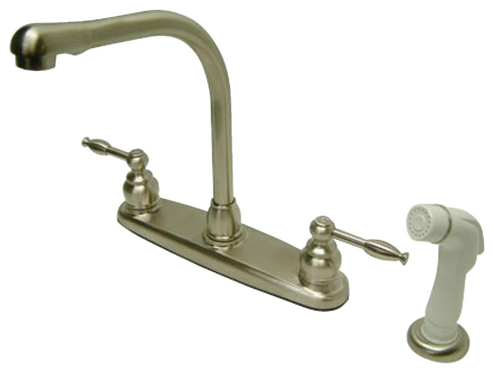 Kingston Brass 8" Centerset Kitchen Faucet, Brushed Nickel