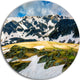 Rila Lakes And Mountains In Bulgaria, Landscape Round Wall Art, 11"