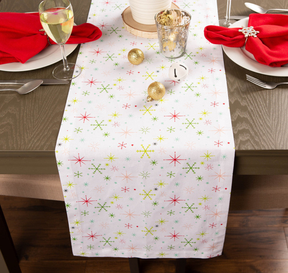 Christmas Star Print Table Runner 14"x72"