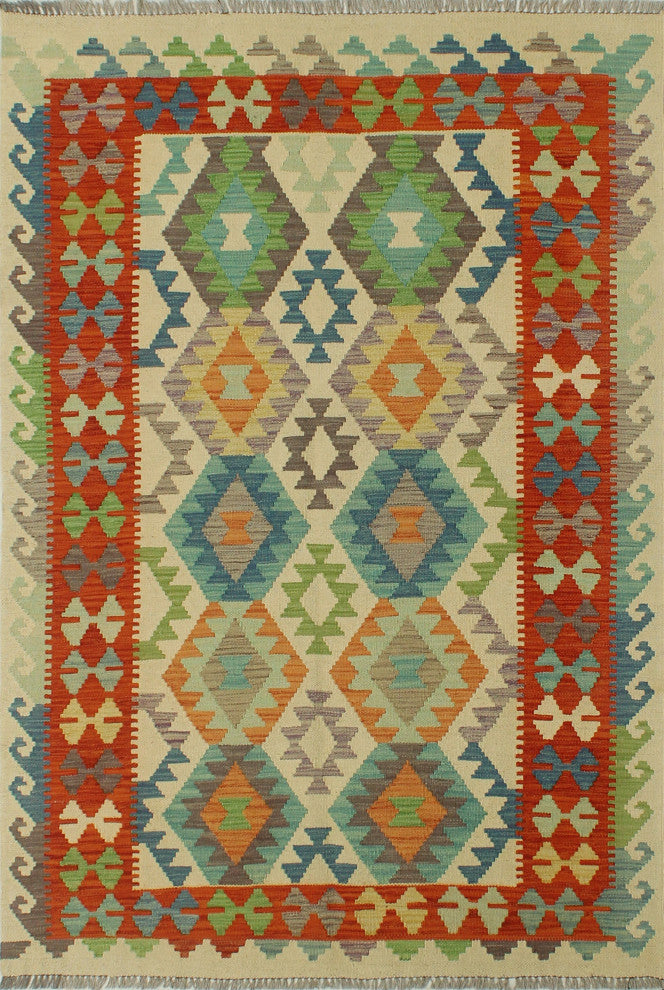 Sangat Kilim Mefkure Ivory Rug