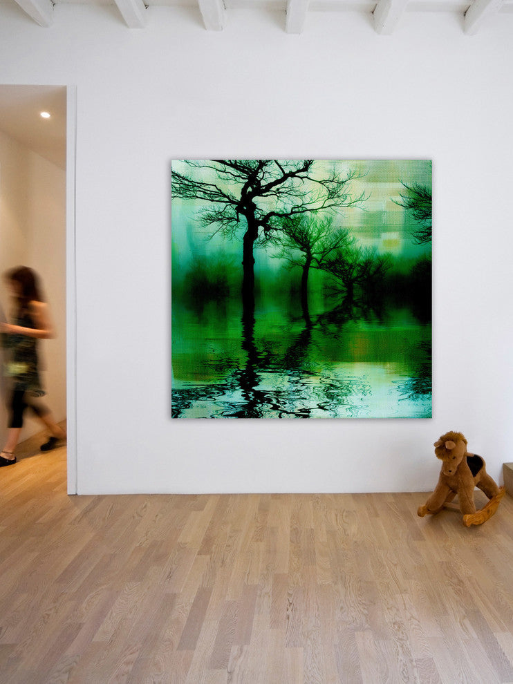 "Emerald Lake" Fine Art Canvas Print, 18"x18"