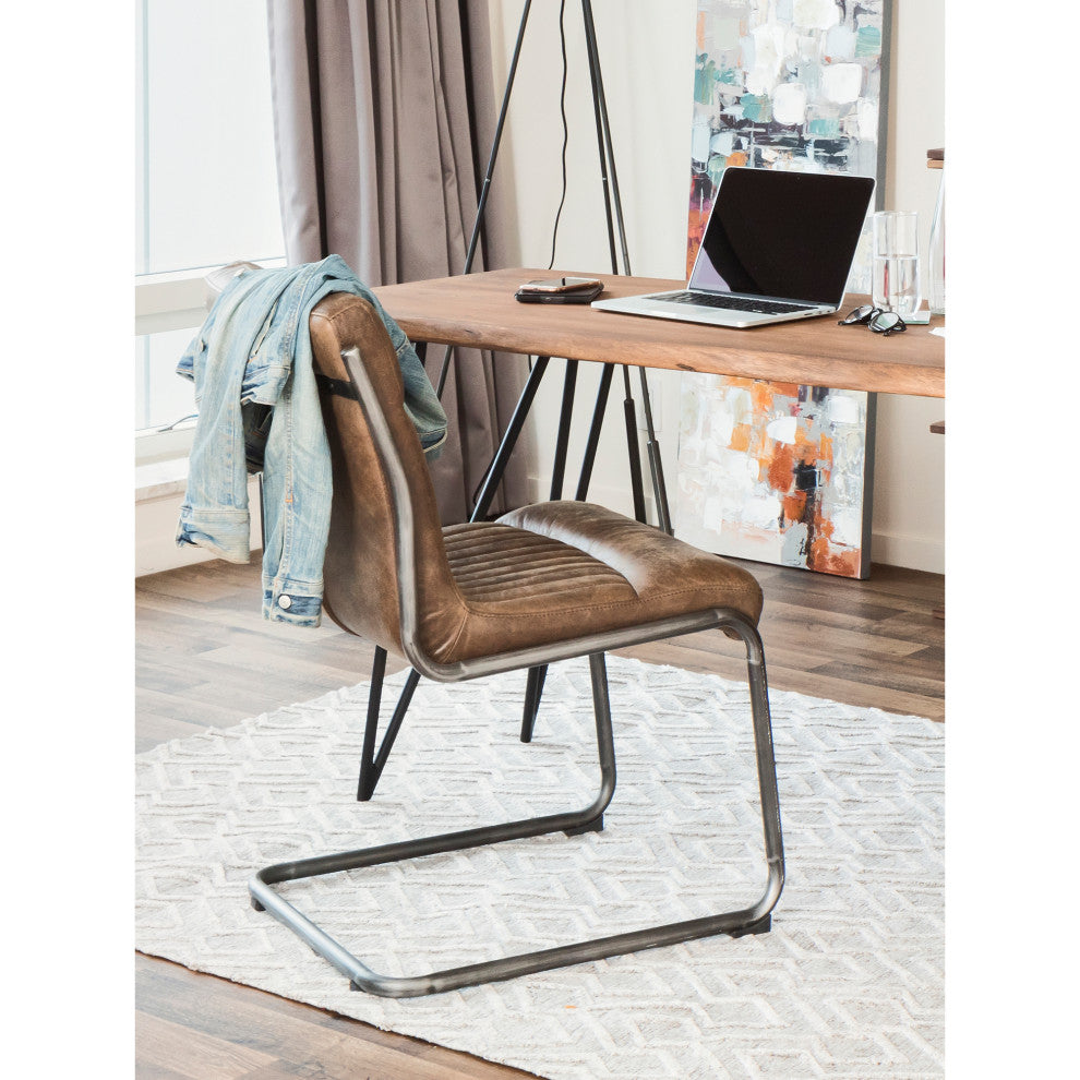 Industrial Ansel Dining Chair Light Brown - M2 - Brown
