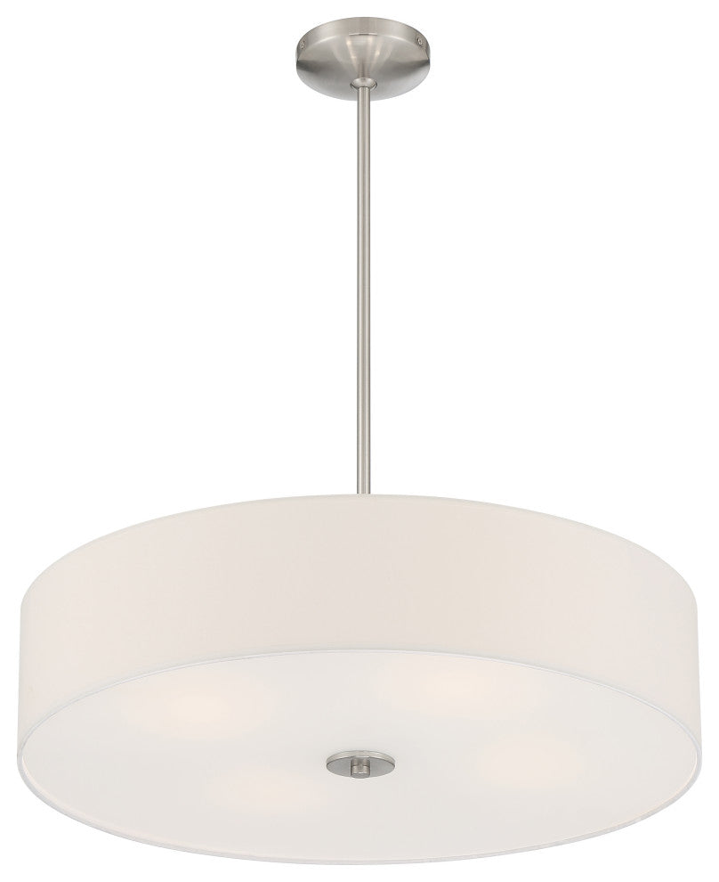 Access Mid Town 4-Light LED Pendant or Semi-Flush Brushed Steel