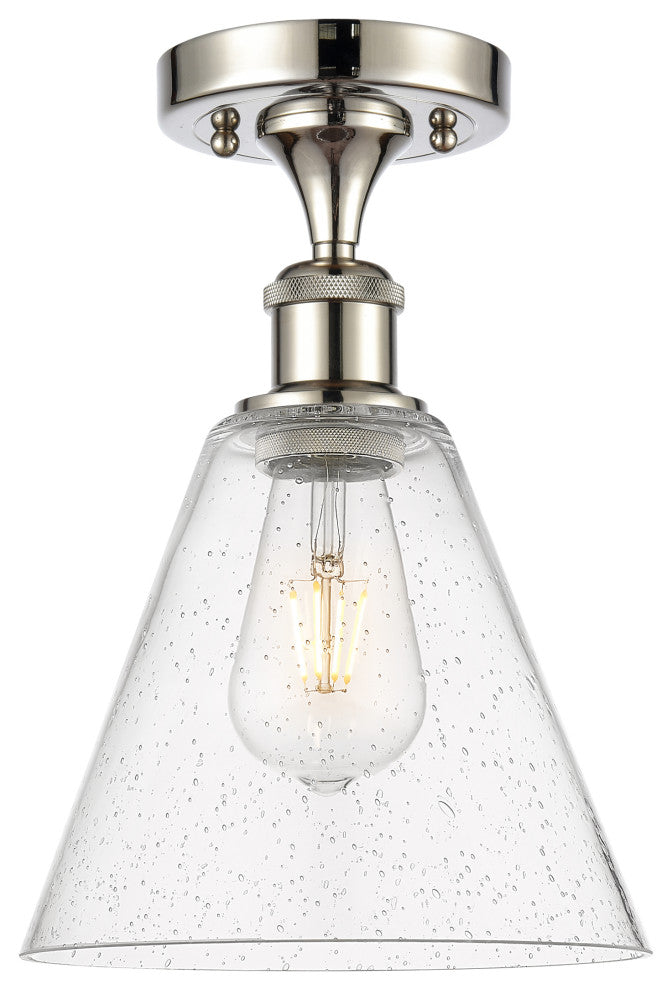 Innovations 516-1C-PN-GBC-84-LED 1 Light Semi-Flush Mount, Polished Nickel