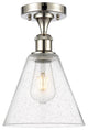 Innovations 516-1C-PN-GBC-84-LED 1 Light Semi-Flush Mount, Polished Nickel