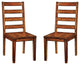 Furniture of America Hagrid Wood Dining Chair in Tobacco Oak (Set of 2)