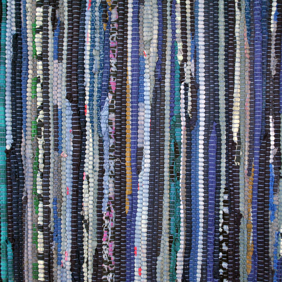 DII Multicolor Nautical Blue Rag Rug 2Ft 3In"x6Ft