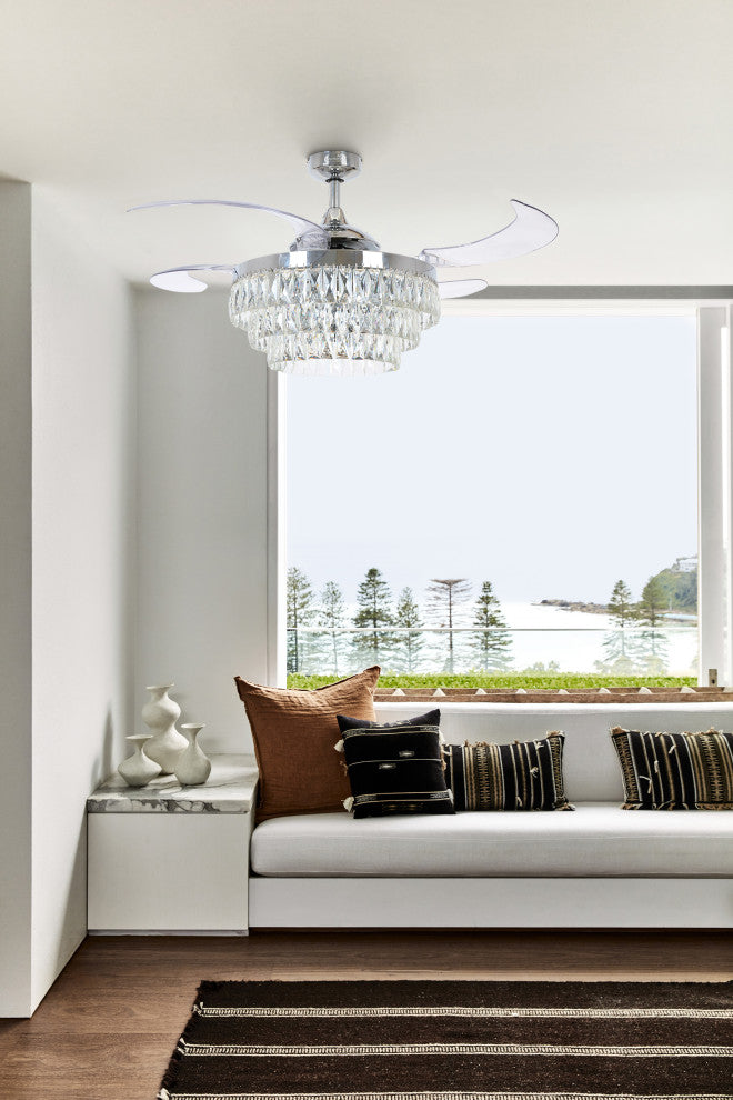 Fanaway Veil 48" Ceiling Fan, Chrome