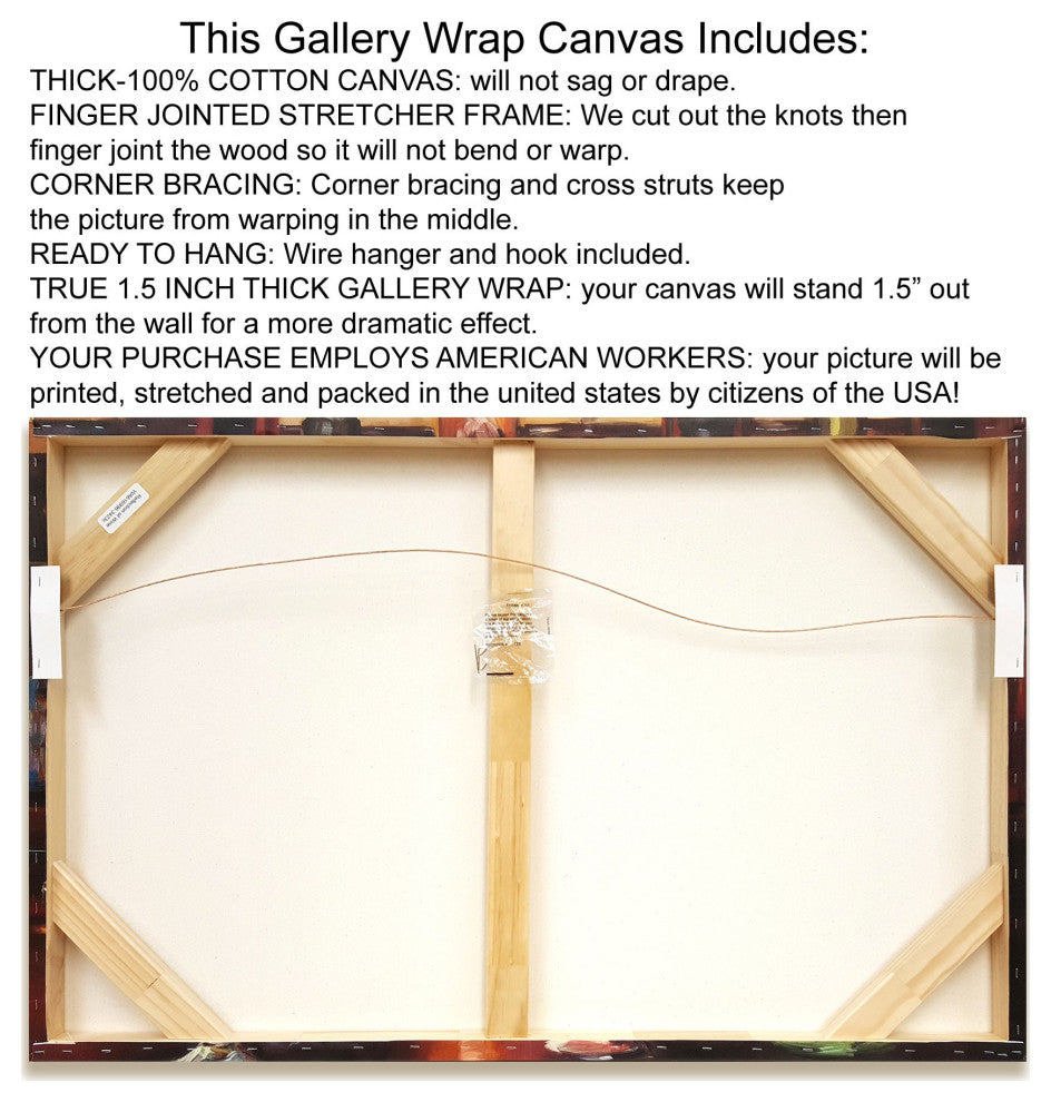 35" Modern Summer Fruit Giclee Print on Gallery Wrap Canvas Wall Art