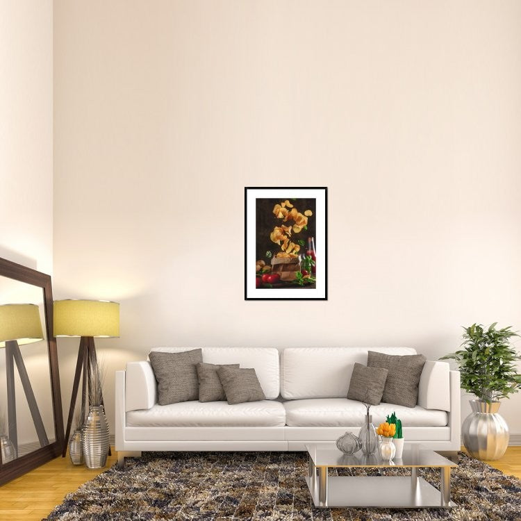 "Comfort Food For Stormy Weather" Framed Digital Print by Dina Belenko, 28"x38"