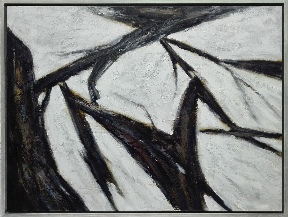 Hanging Art Painting With Champagne Border Frame