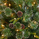 4' Snowed Tipped Clermont Mixed Pine Faux Xmas Tree W/Lights, Pinecones