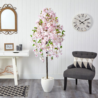 Tree shown in a real room setting; entire product visible with context.