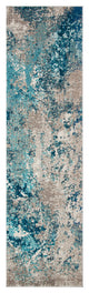 Safavieh Madison Mad440M Organic and Abstract Rug, Blue and Gray, 2'2"x20'0" Runner