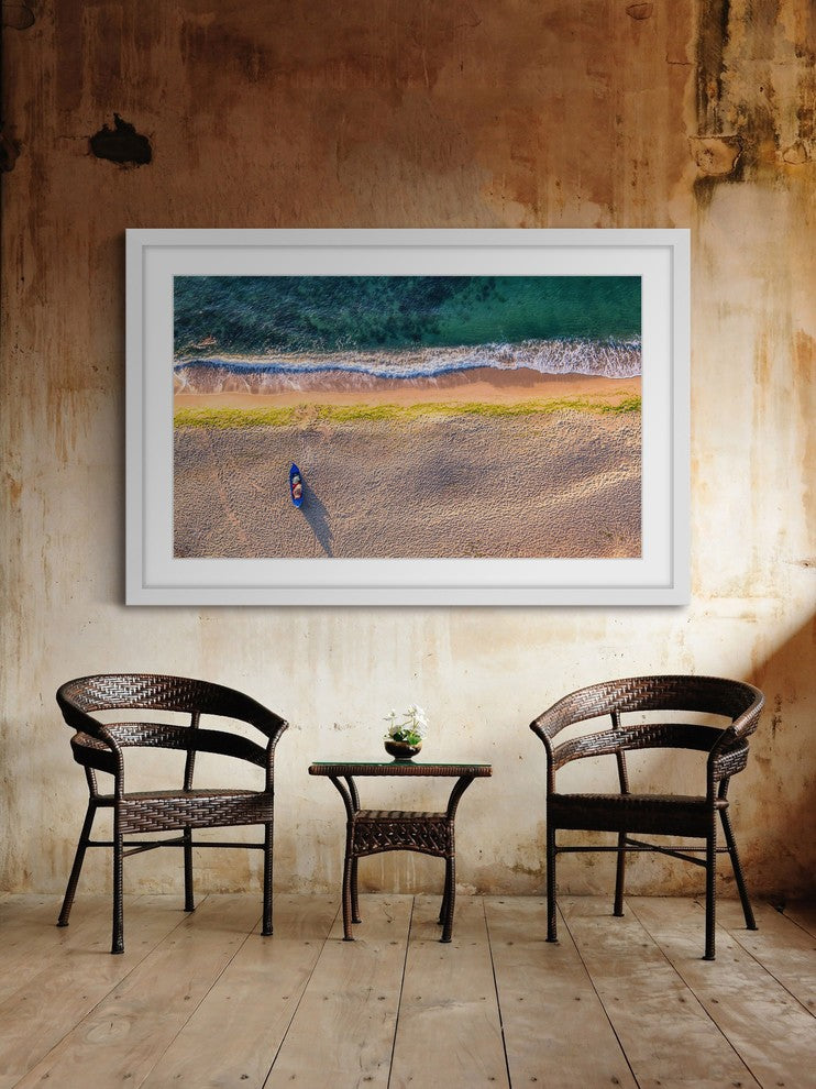 "One Canoe" Framed Painting Print