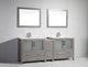 Vanity Art Vanity Set With Ceramic Top, 84", Gray