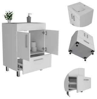 Otello Single Bathroom Vanity, White