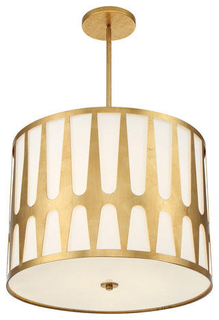 Royston 5 Light Antique Gold Pendant