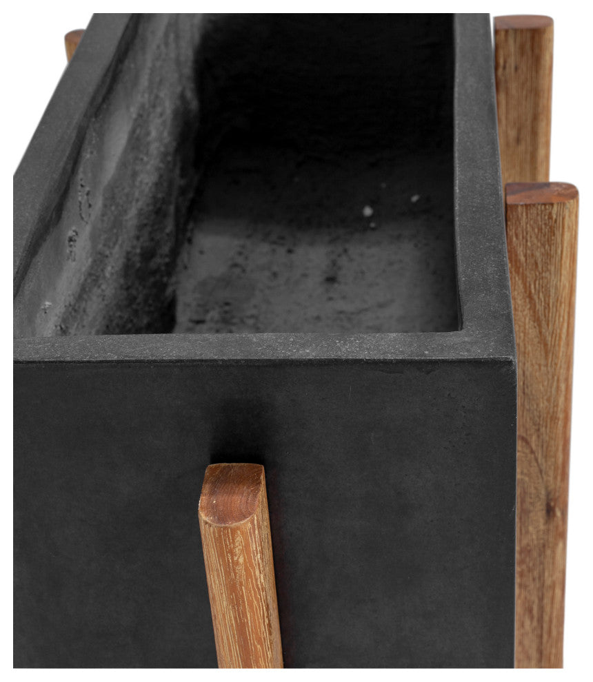 Contemporary Atlantic Rectangular Planter - Grey