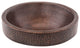 15" Small Round Skirted Vessel Hammered Copper Bathroom Sink
