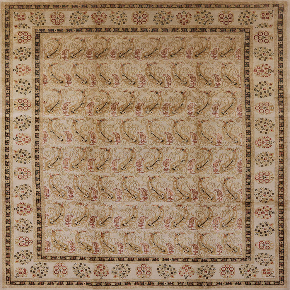 Ahgly Company Indoor Square Mid-Century Modern Area Rugs, 5' Square