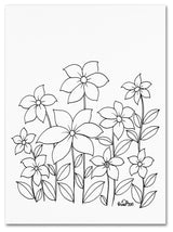 KCDoodleArt 'Simple Flower Doodle 1' Canvas Art, 24"x32"