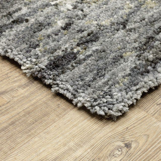 Ashton Abstract Shag Area Rug, 9.10X12.10