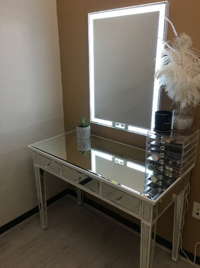 Royale Influence Tall Wall Mount Makeup Vanity Mirror, Smart Touch Mirror