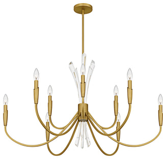 Quoizel CCY5040 Cecily 9 Light 40"W Crystal Candle Style - Brushed Gold