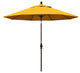 9' Bronze Collar Tilt Crank Aluminum Umbrella, Pacifica, Yellow