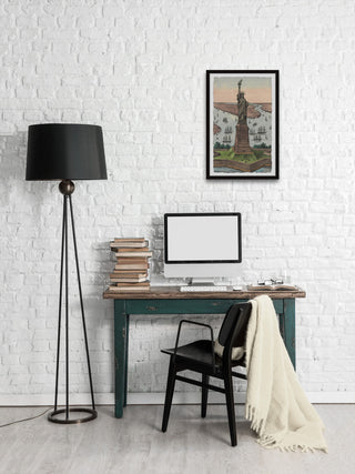 "Liberty Statue" Framed Painting Print, 24x36