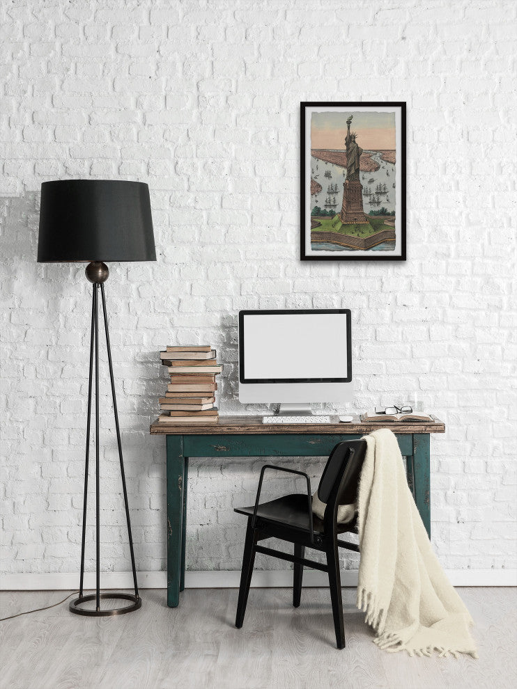 "Liberty Statue" Framed Painting Print, 24x36