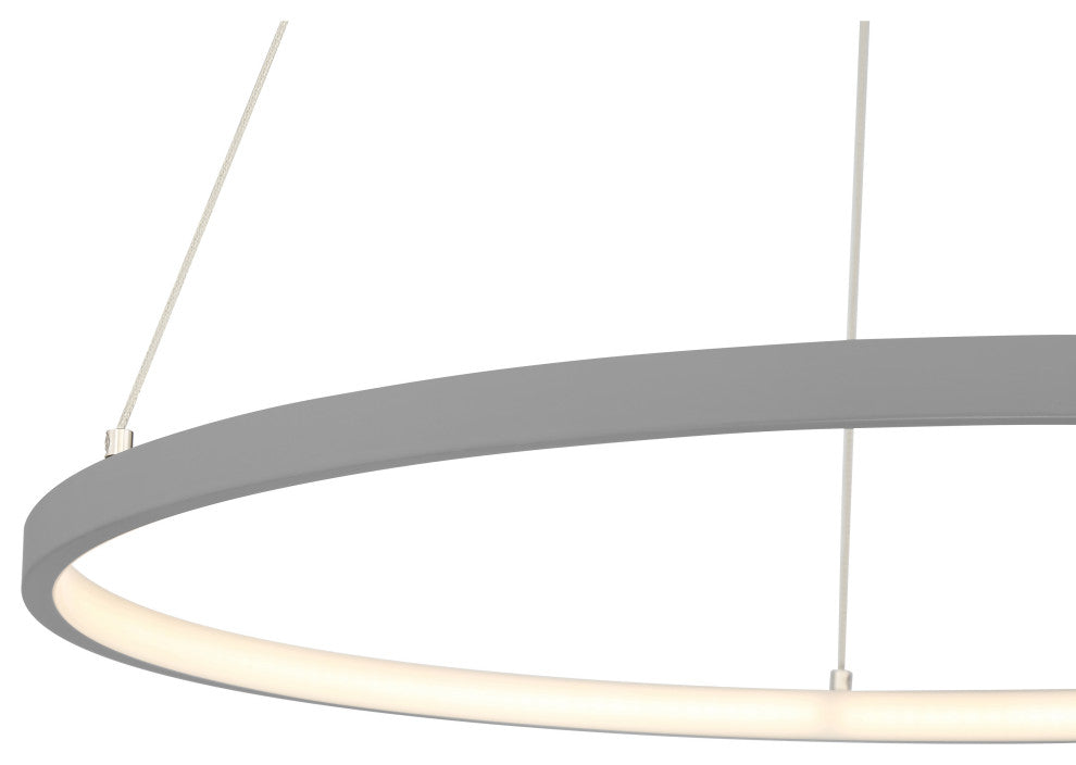 Access Lighting 52068LEDD/ACR Anello 24"W LED Ring Chandelier - Gray
