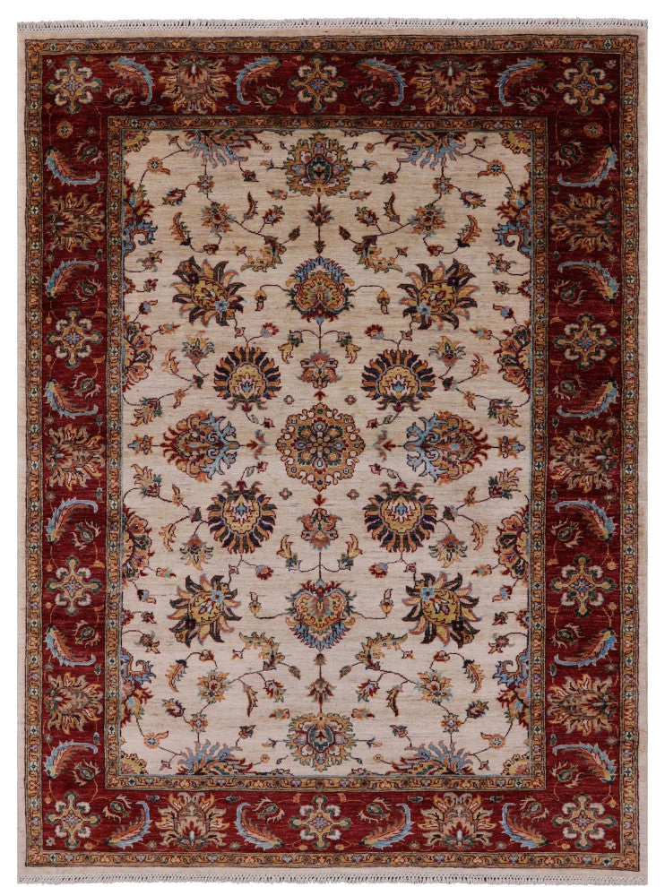 5' 9" X 7' 10" Persian Tabriz Handmade Wool Rug Q10010