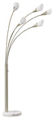 HOMEGLAM Flourish 5-light LED Arch Floor Lamp, Brushed Nickel