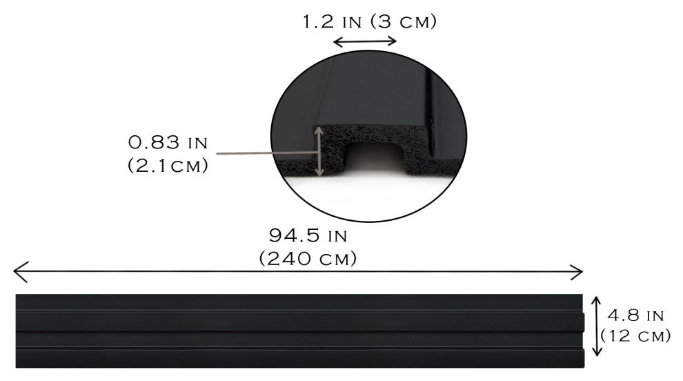 Waterproof Slat Panel, Black, Pack of 6