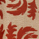 Plutus Claret Leaflet Orange Paisley Luxury Outdoor/Indoor Throw Pillow, 12"x20"