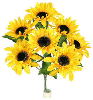 Admired By Nature Sunflower Stem Full Bloom, Gold