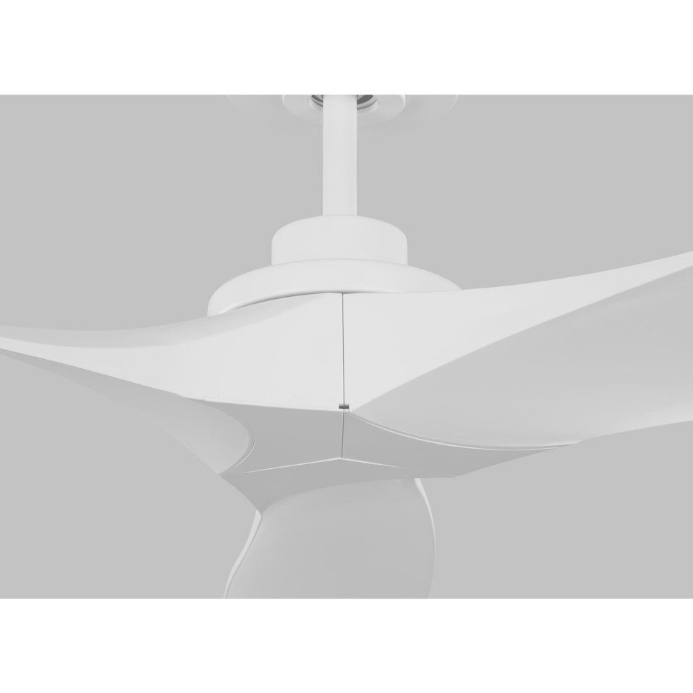 Monte Carlo Collins Coastal 60" Smart Ceiling Fan 3CLNCSM60RZW Matte White