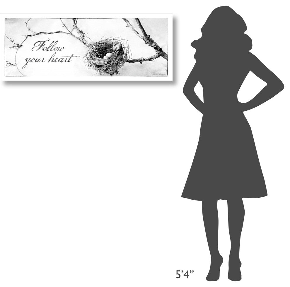"Nest and Branch III Follow Your Heart" Print by Debra Van Swearingen, 42"x16"