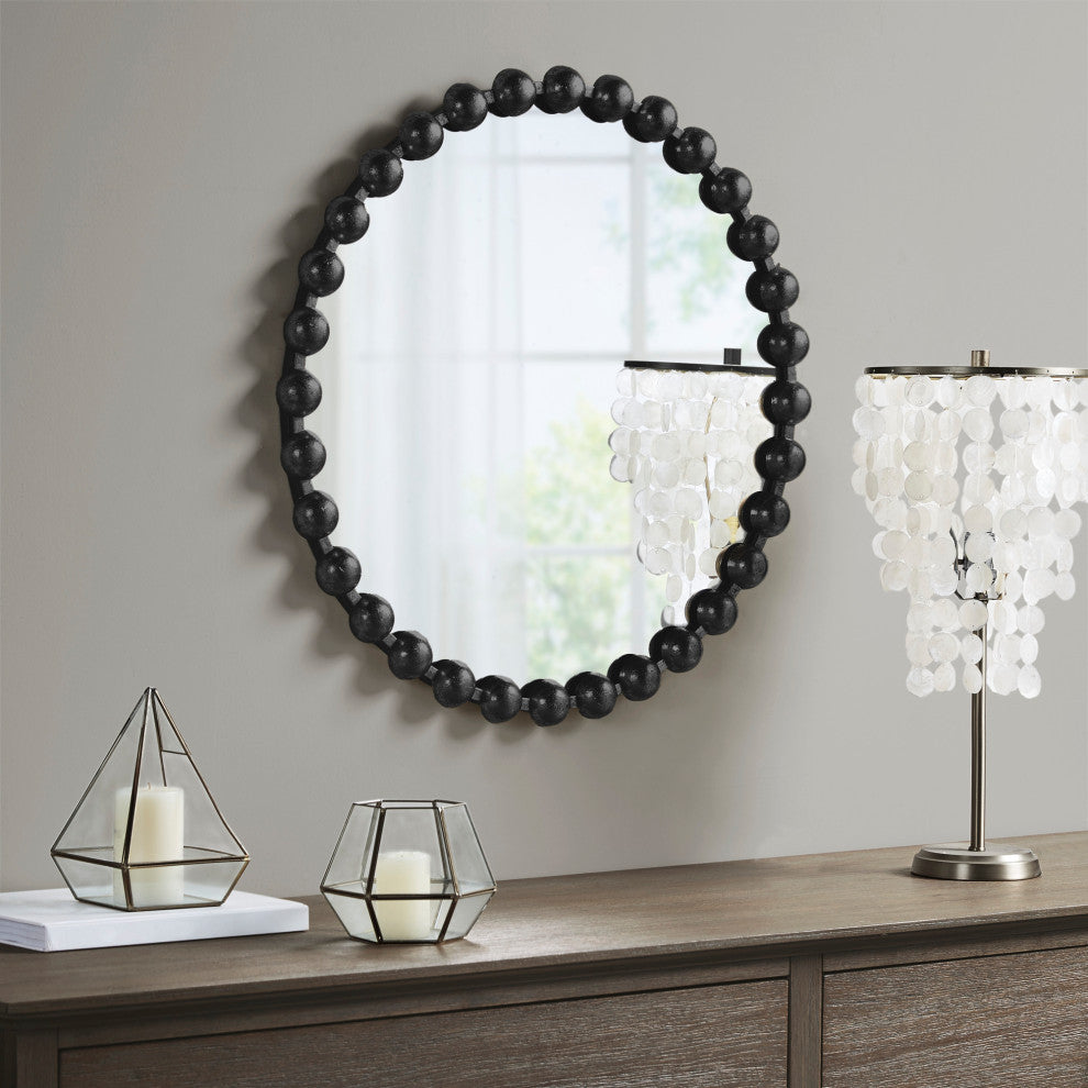 Madison Park Signature Round Iron Framed Wall Decor Mirror