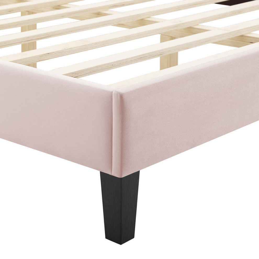 Amber Full Platform Bed, Pink