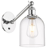 Ballston-Bella 1-Light 6" Sconce, Arm Adjusts Up/Down, Polished Chrome, Clear